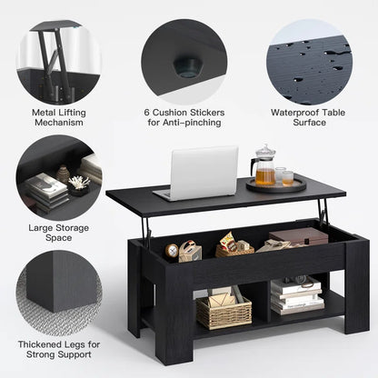 Sparta Lift Top Extendable Coffee Table with Storage
