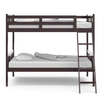 Caribou Bunk Bed Twin over Twin Bunk Bed (Espresso) - GREENGUARD Gold Certified, Twin Bunk Beds for Kids, Converts to 2 Individual Twin Beds, Bunk Beds for Kids