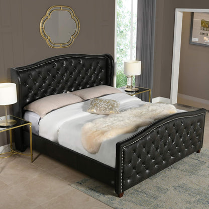 Jennifer Taylor Home Marcella Upholstered Shelter Headboard Bed Set