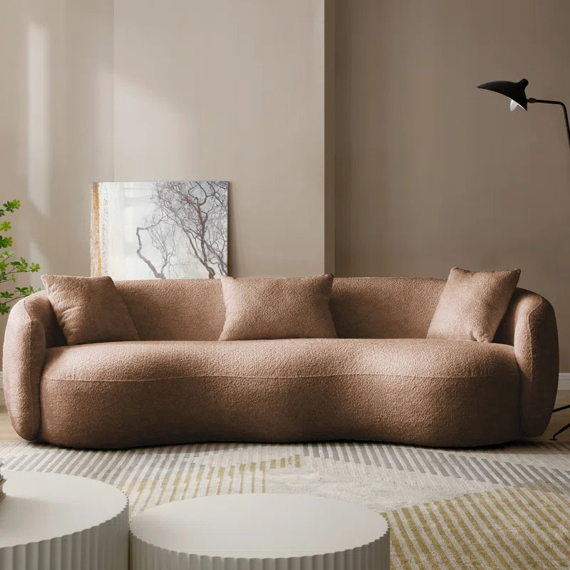 Yazgur 93.6" Curved Modern Upholstered Sofa